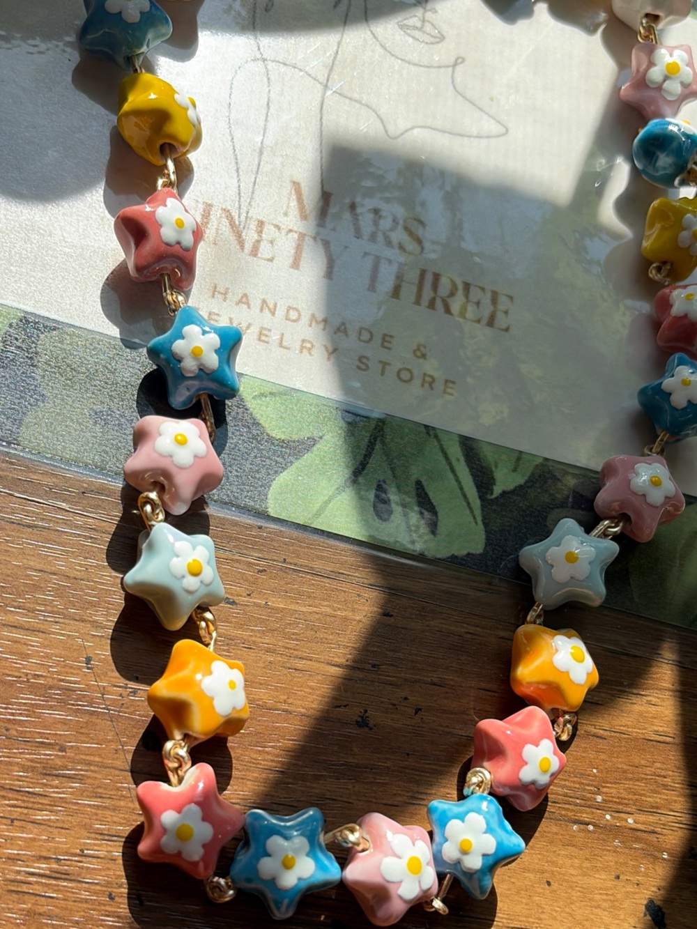 FLOWER PORCELAIN NECKLACE - Picture 4 of 5
